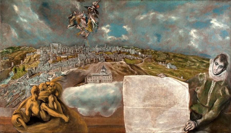 トレドの眺めと地図 - エル・グレコ