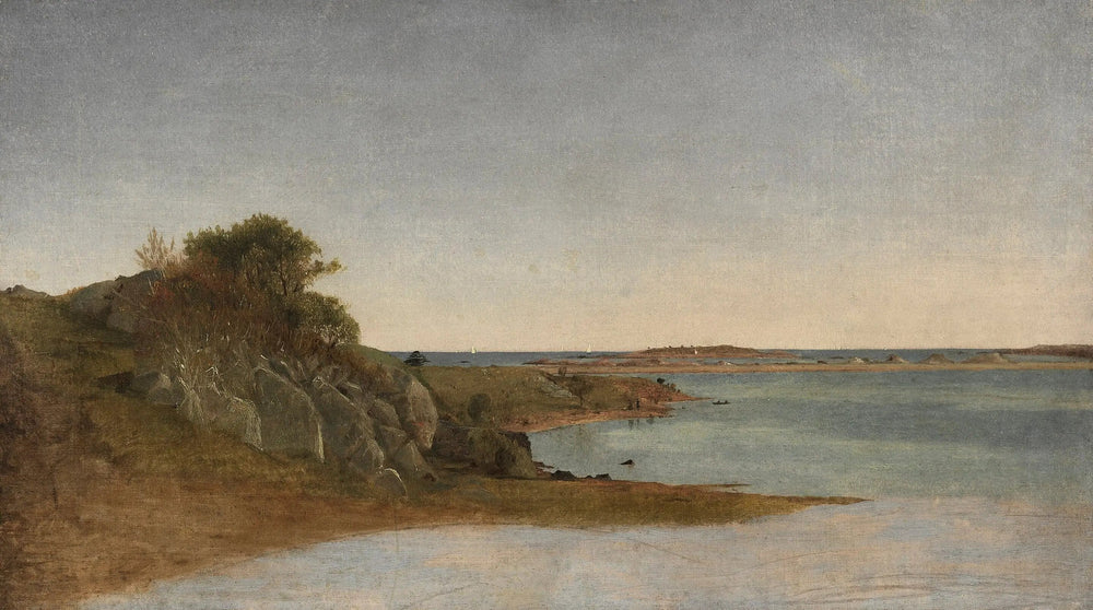 Vue près de Newport - John Frederick Kensett image 1 copie peinte à la main à l’huile