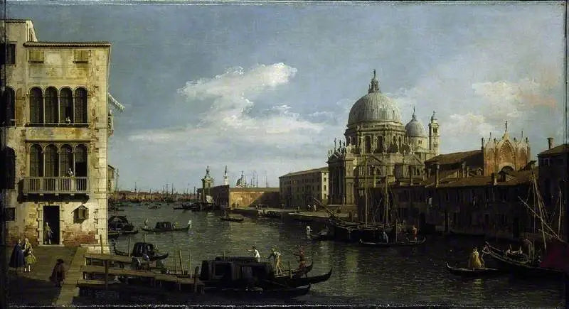 グランドカナルの眺め：サンタマリア・デッラ・サルーテとドガーナ広場からのカナレットの風景

Source:
Vue sur le Grand Canal : Santa Maria della Salute et la Dogana depuis le Campo Santa Maria Zobenigo - Canaletto