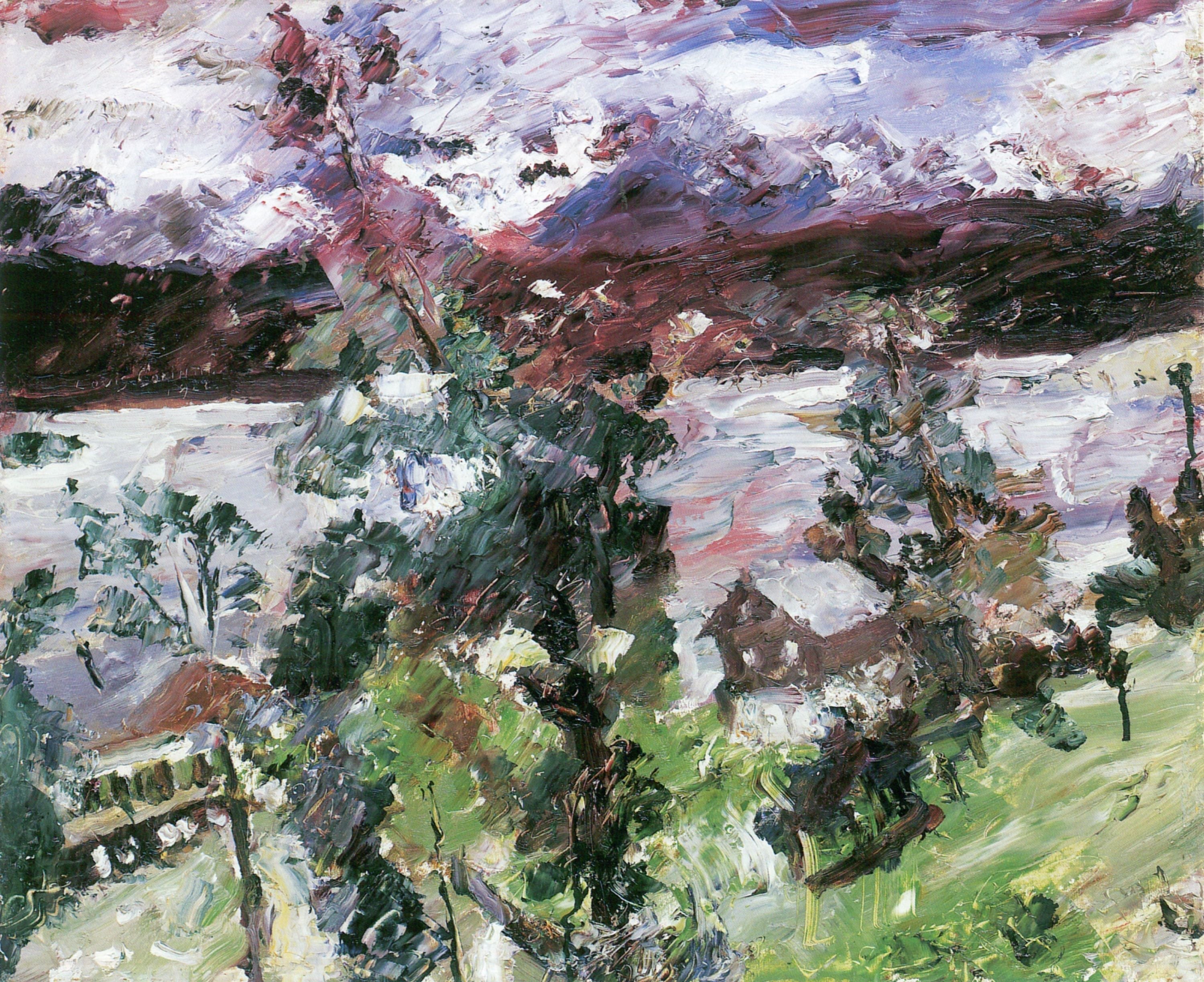 Walchensee, Neuschnee - Lovis Corinth image 1 reproduction de peinture à l’huile