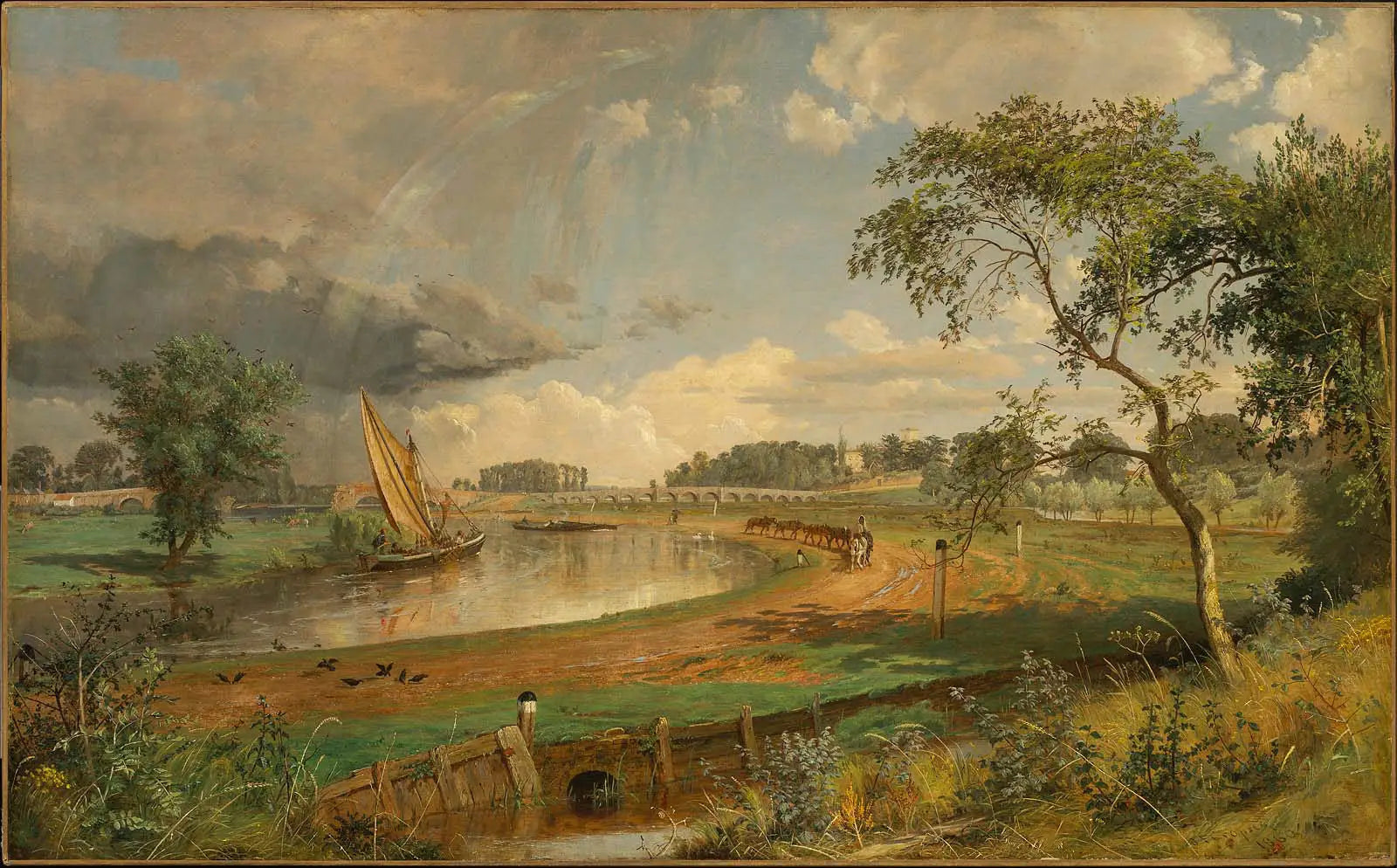 Walton-on-Thames - Jasper Francis Cropsey image 1 copie de tableau peinte à la main