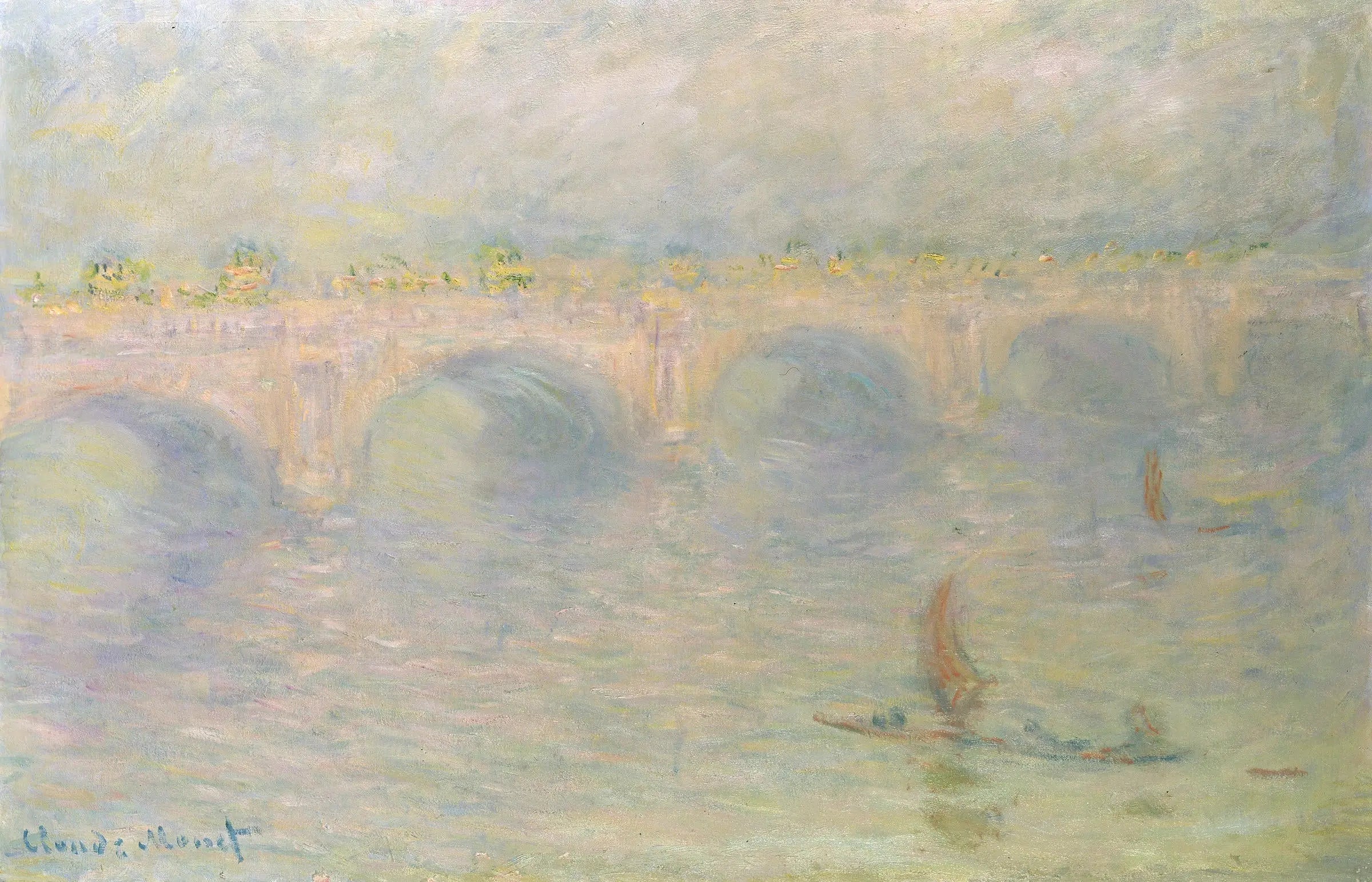 Waterloo Bridge, effet de soleil - Claude Monet image 1 reproduction de peinture à l’huile