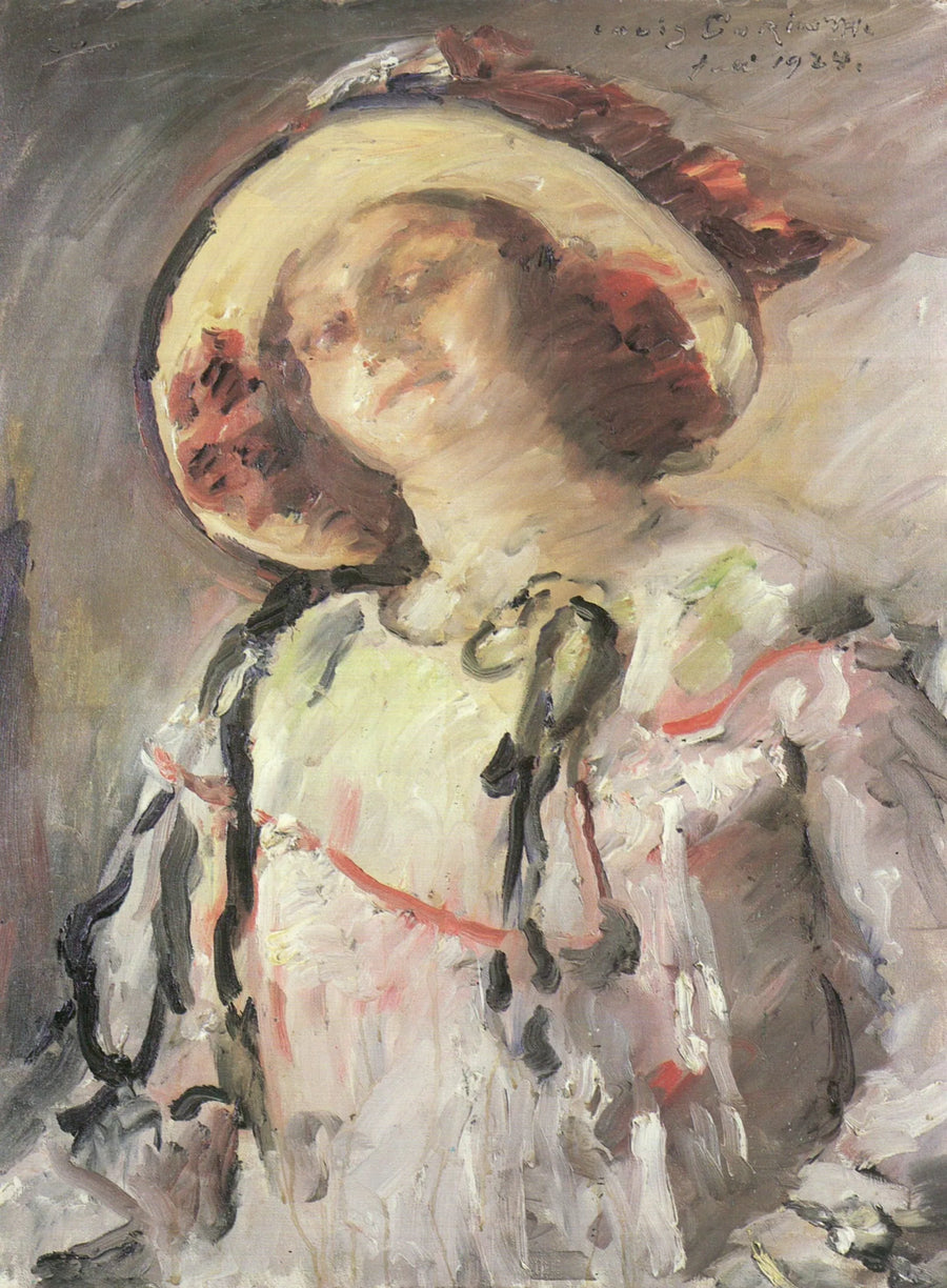 Wilhelmine mit gelbem Hut - Lovis Corinth