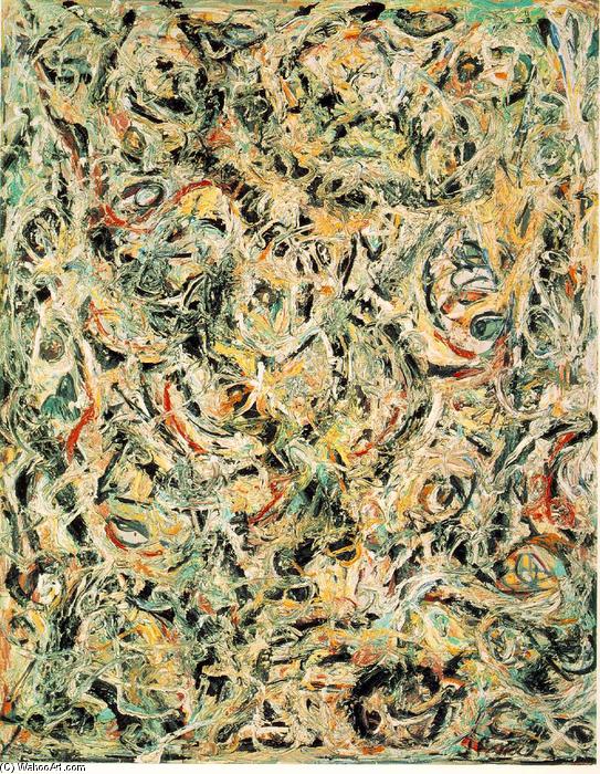 Yeux dans la chaleur - Jackson Pollock image 1 reproduction artisanale de tableau