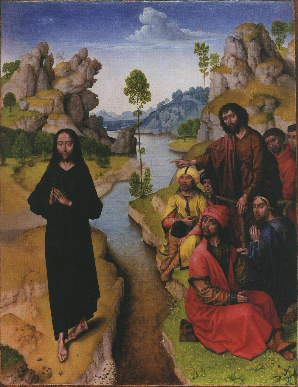 Zie het Lam Gods (Johannes I, 29-3)7 - Dirk Bouts image 1 reproduction d’œuvre d’art à l’huile