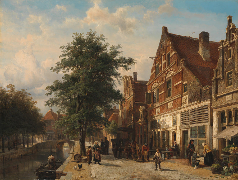 Le Zuiderhavendijk à Enkhuizen - Cornelis Springer
